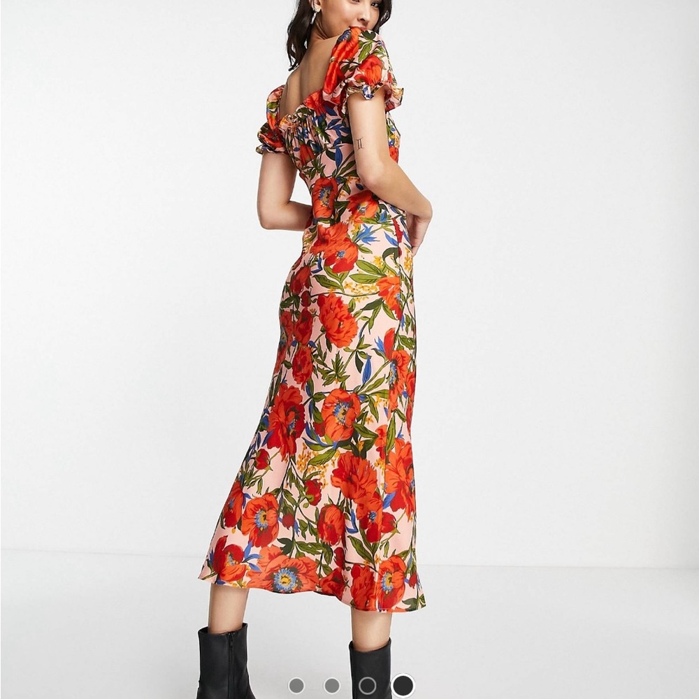 Topshop floral midi dress